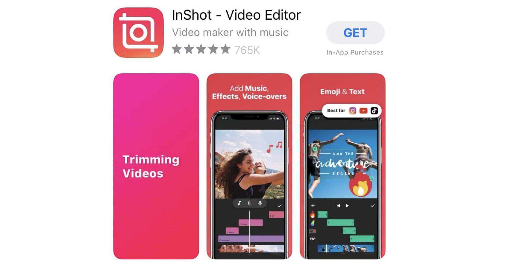 inshot app to make a hype video