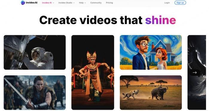 invideo ai easy ai video maker