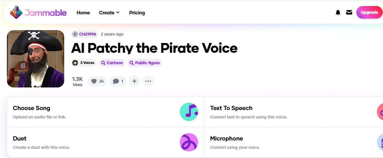 jammable pirate ai voice