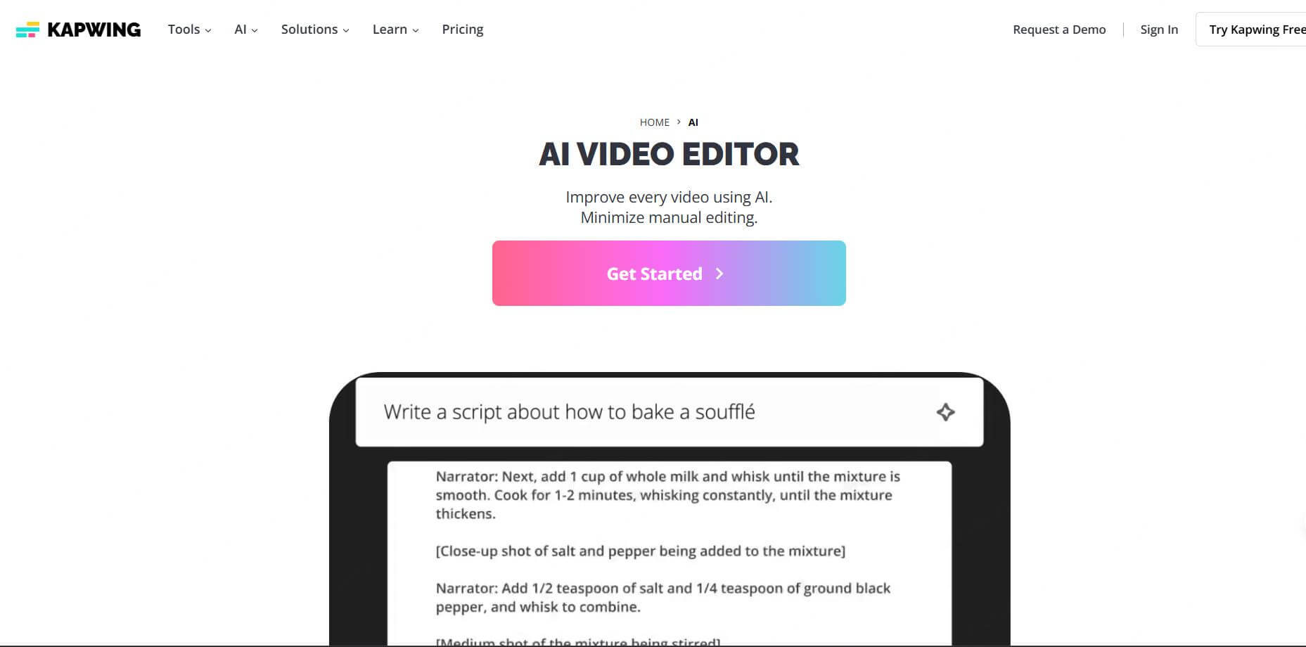 kapwing video extender AI