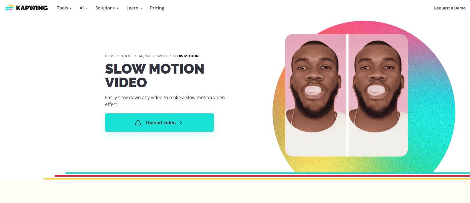 kapwing slow motion video editor