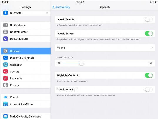 kindle text to speech for ios
