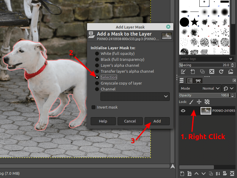 layer mask right clicking