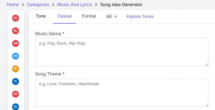 logicball song idea generator