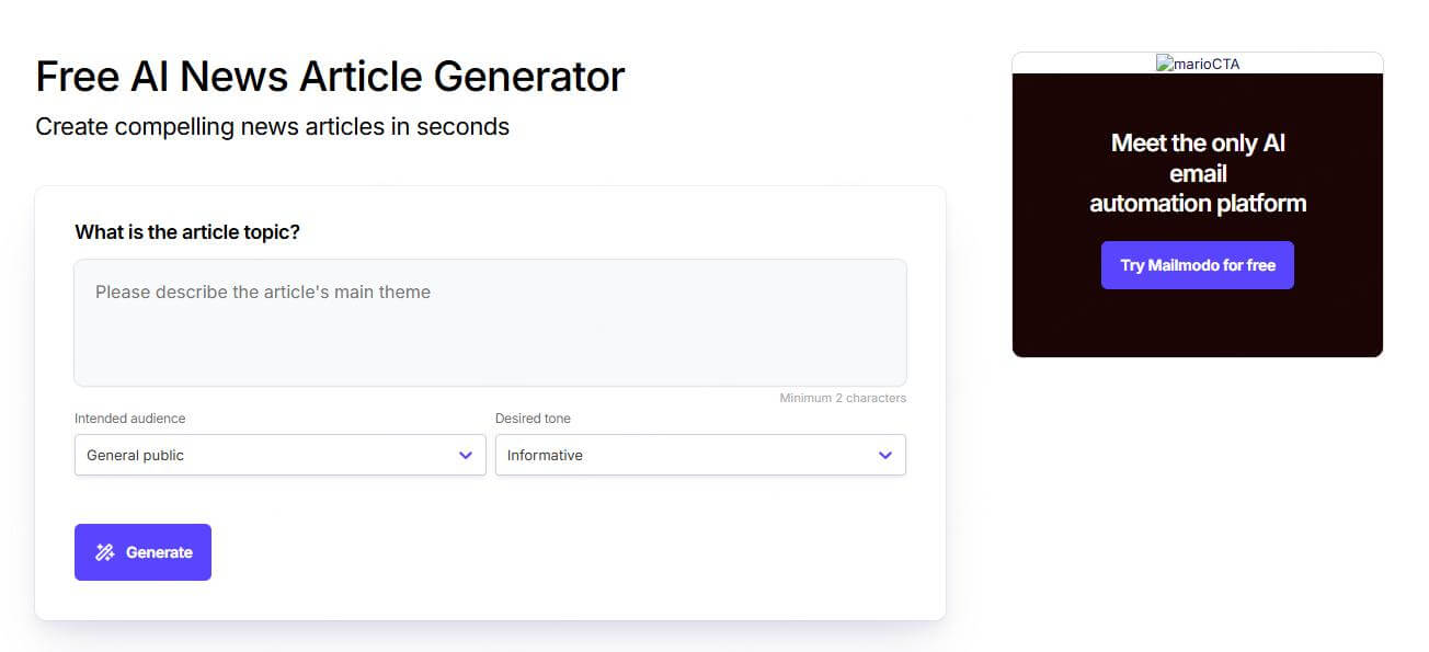mailmodo ai news generator