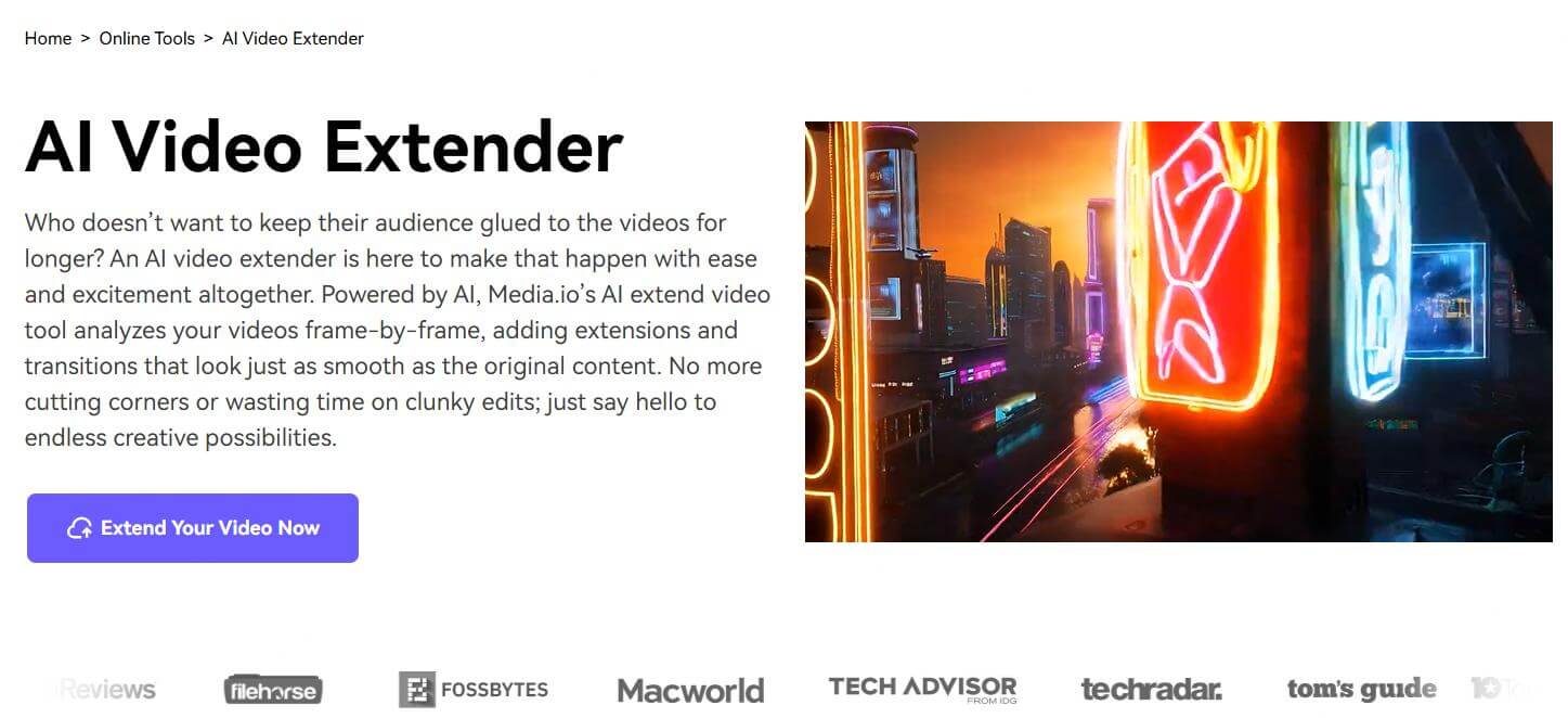 media ai video length extender
