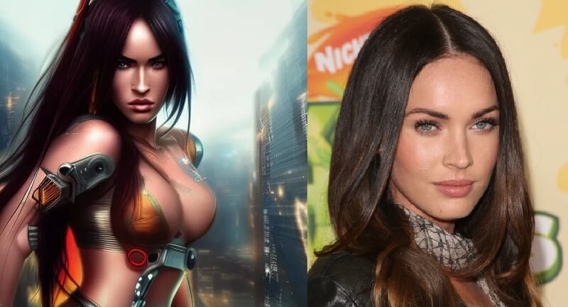 megan fox ai art