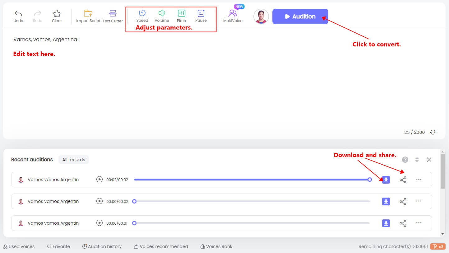 topmediai messi ai voice