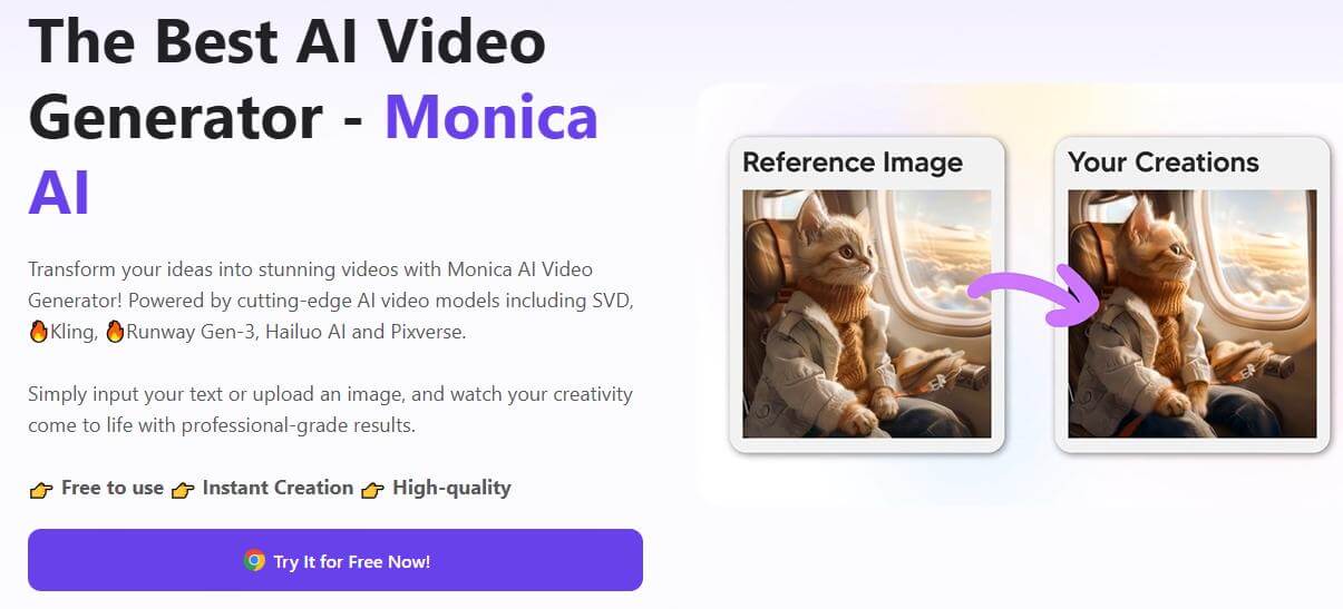 monica ai video generator