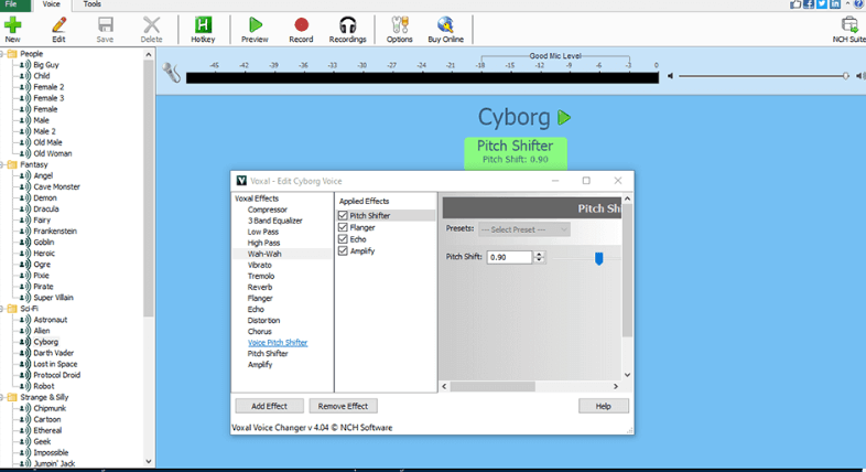 nch voxal voice changer
