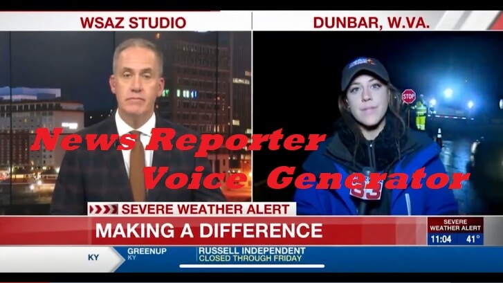 news reporter voice generater