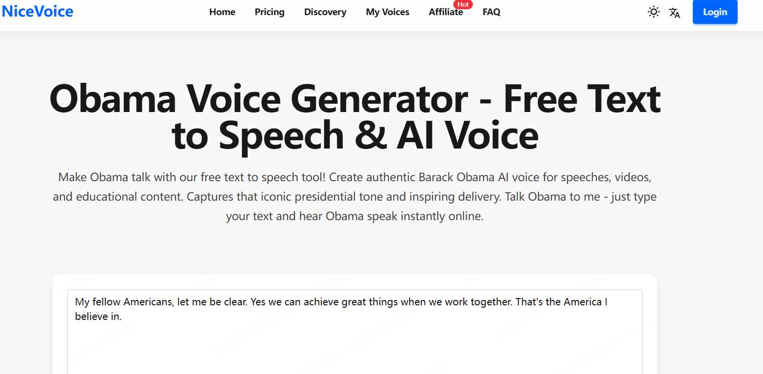 nicevoice obama voice generator