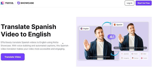 notta video translator