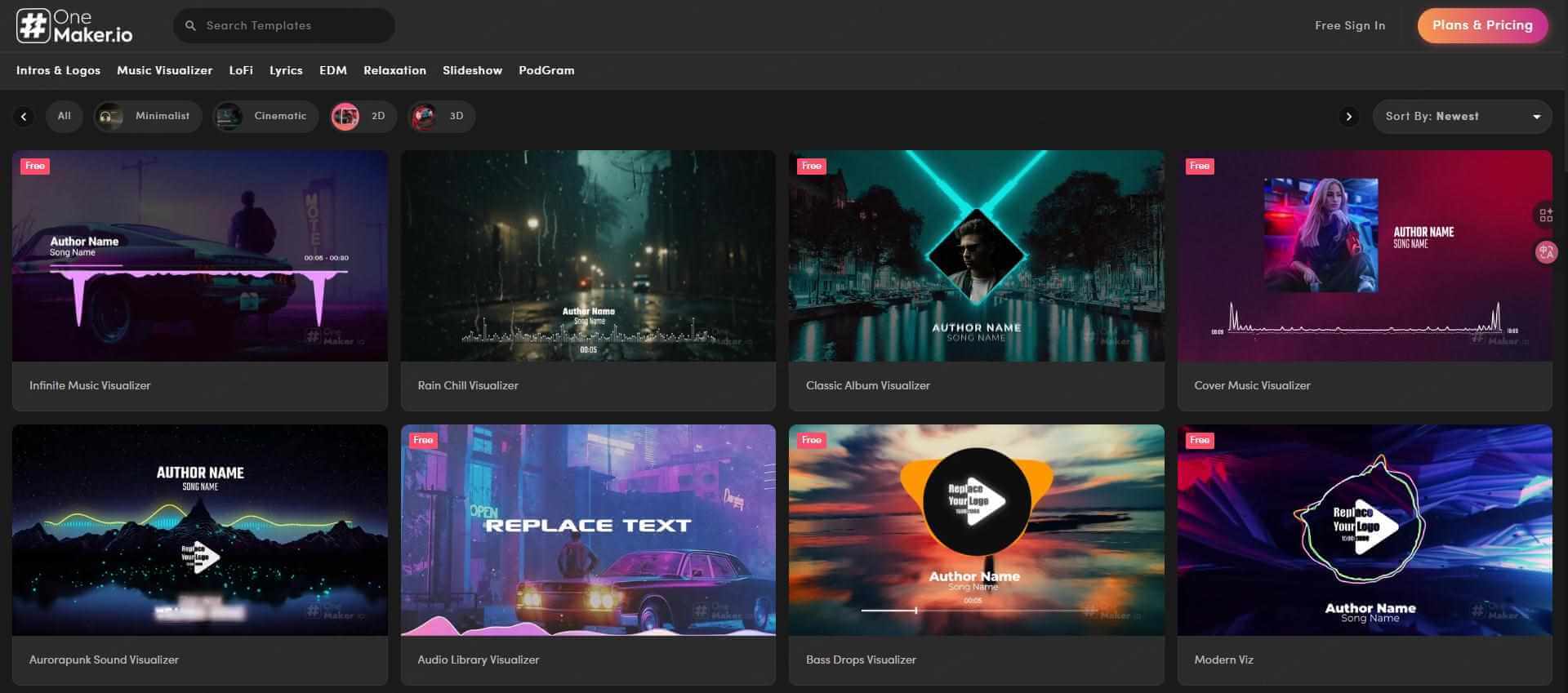onemaker music visualizer