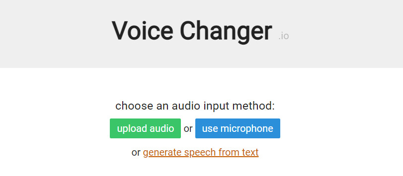 online voice changer upload audio
