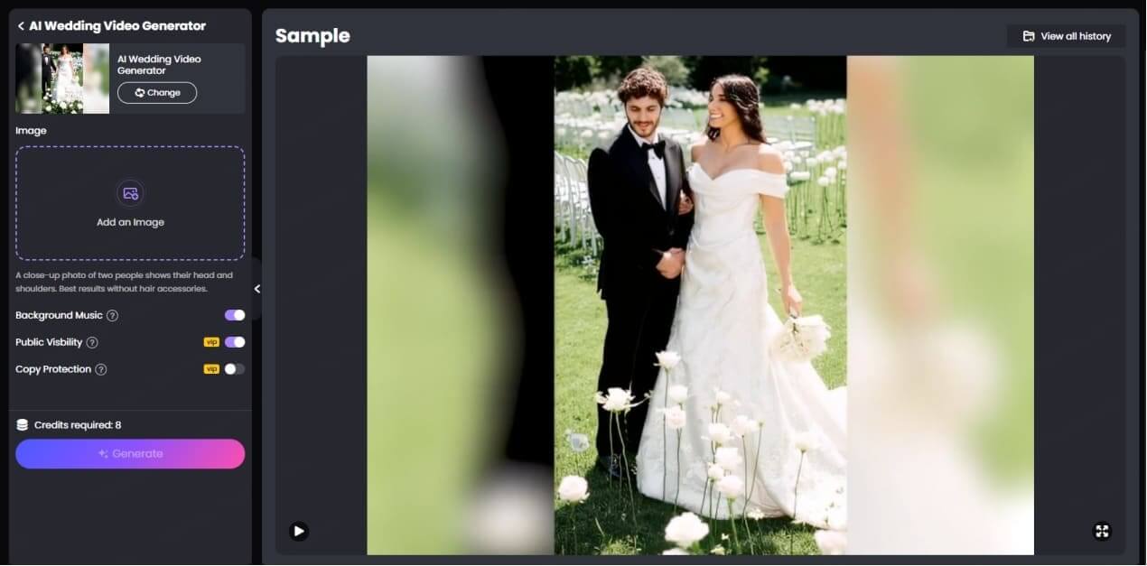picwand ai wedding video generator