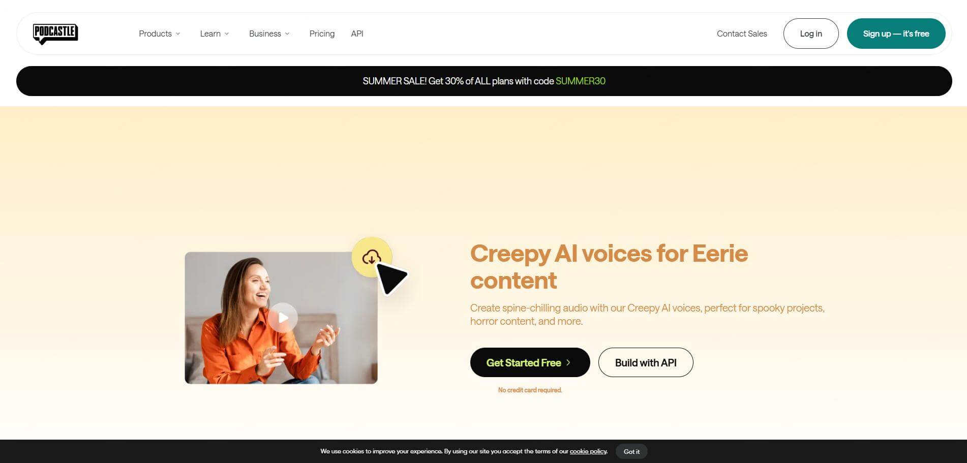 podcastle creepy voice text to speech