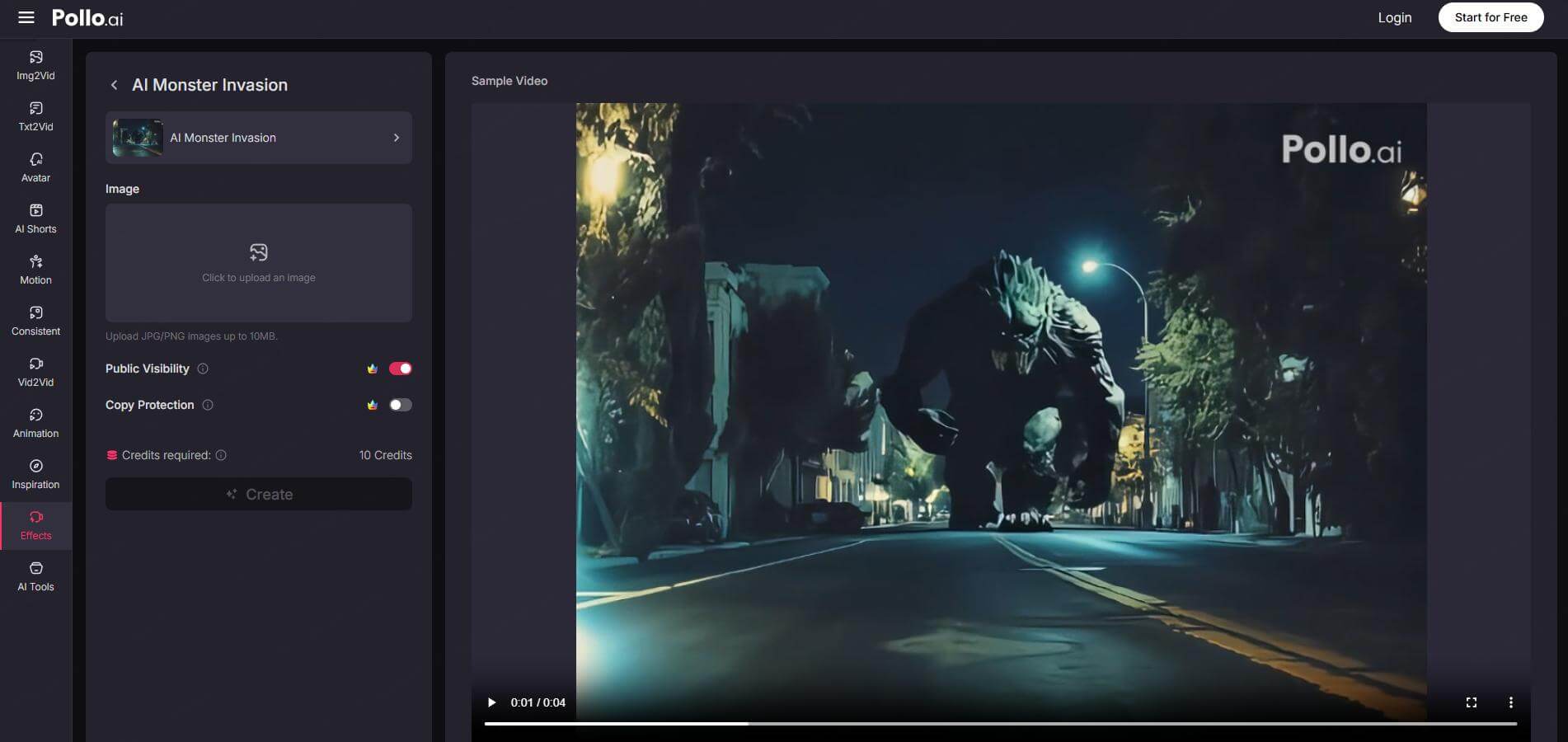 pollo ai monster invasion