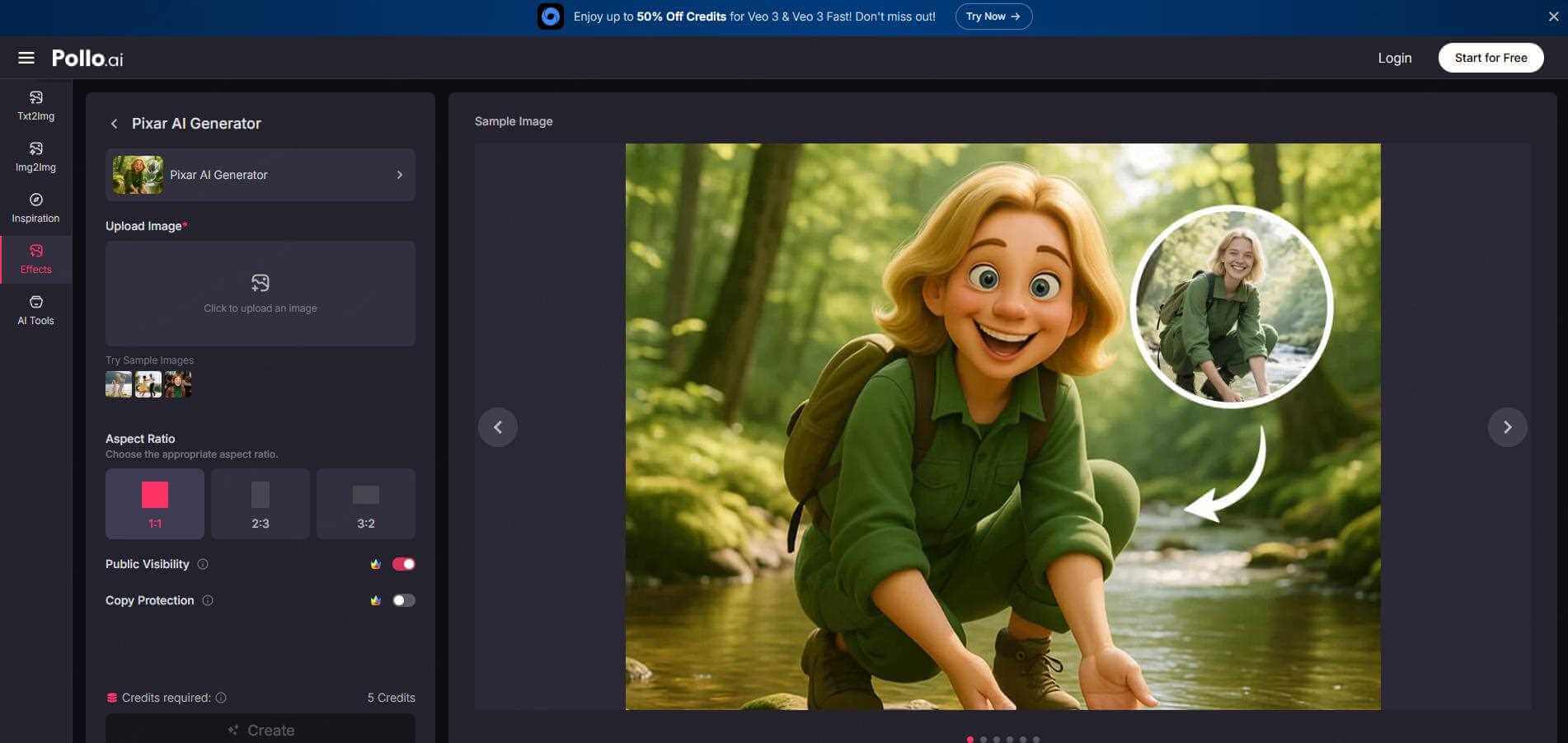 pollo.ai pixar ai generator