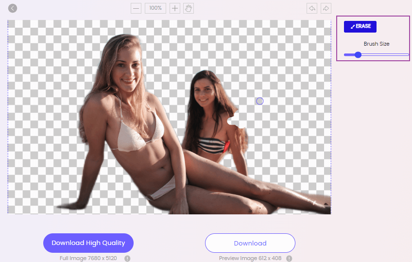 This tool automatically removes the background from any video or GIF