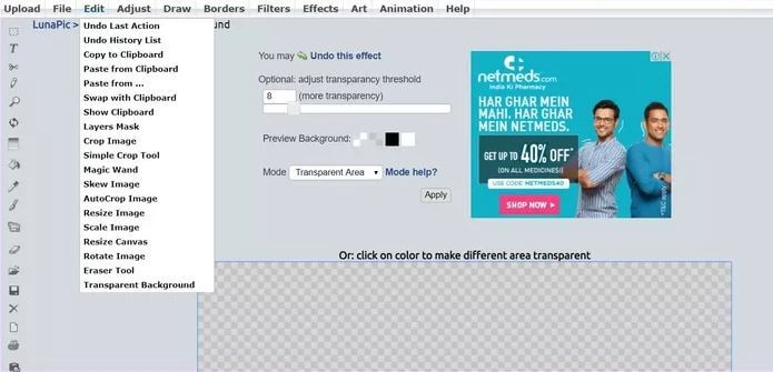 Creating Transparent PNG Files Using Lunapic Free Online Photo