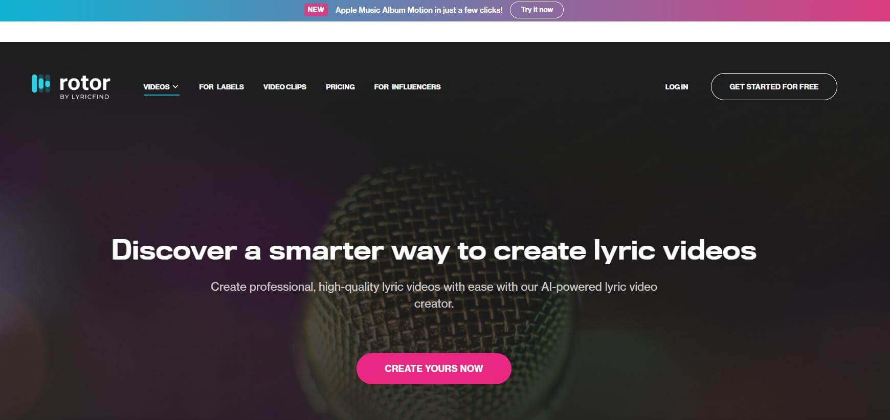 rotorvideos lyric video maker