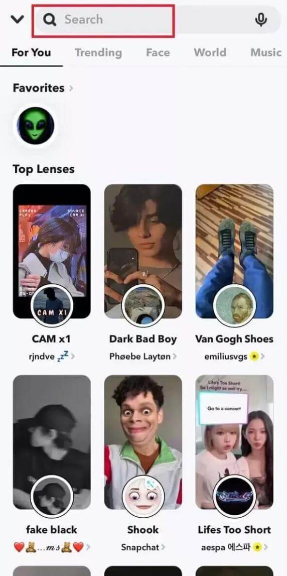 search voice filters on snapchat