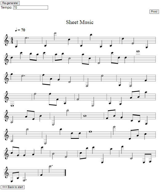 sheet music generator