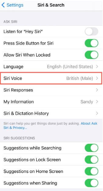 siri voice changing on iphone