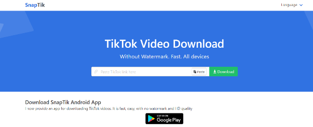 snaptik tiktok watermark remover