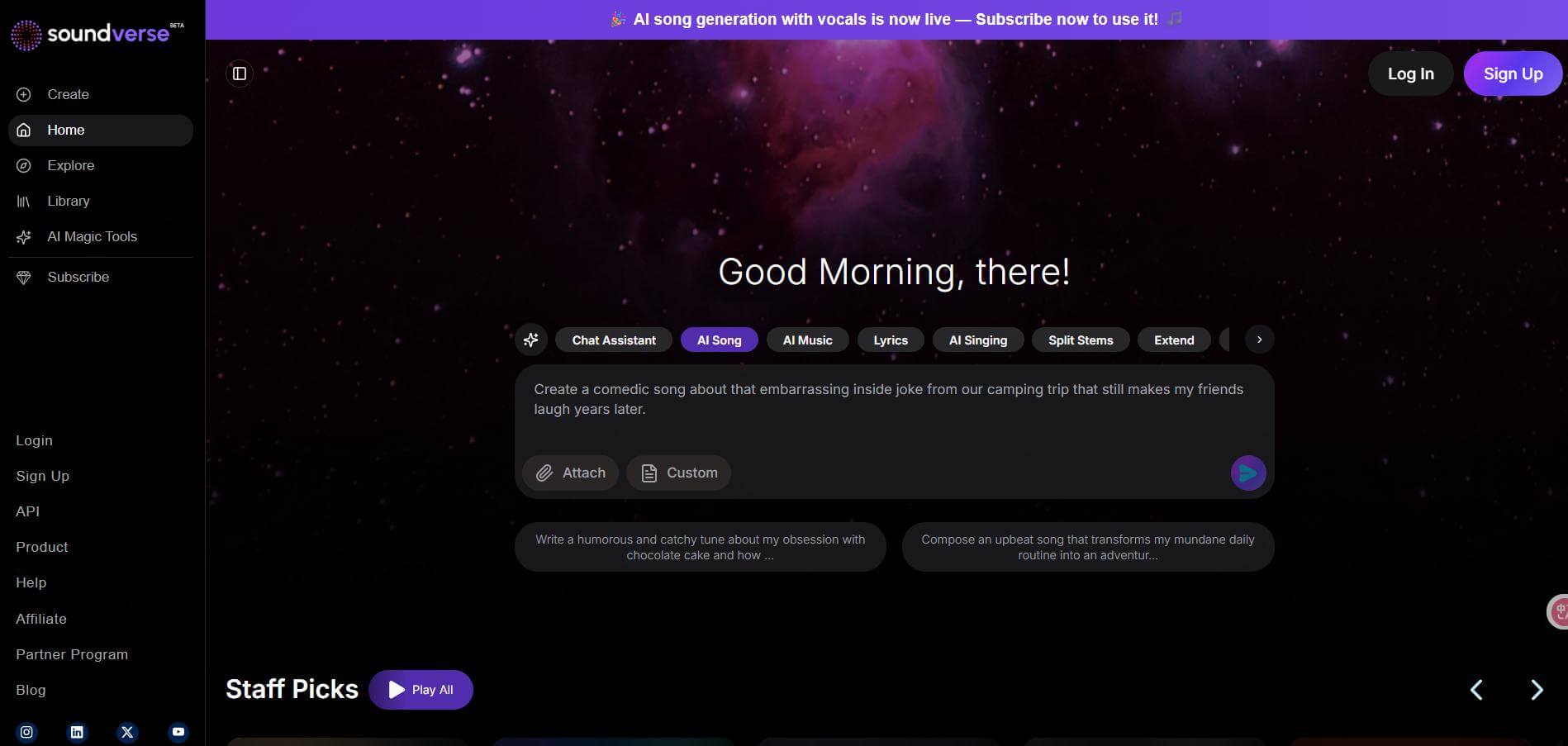 soundverse ai music generator