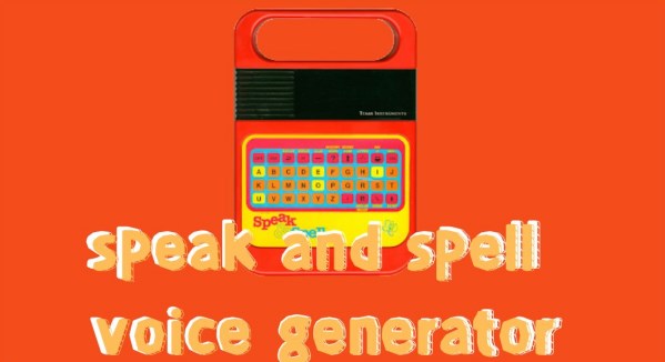 speak and spell voice generator