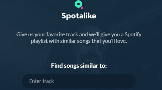 spotalike similar song generator