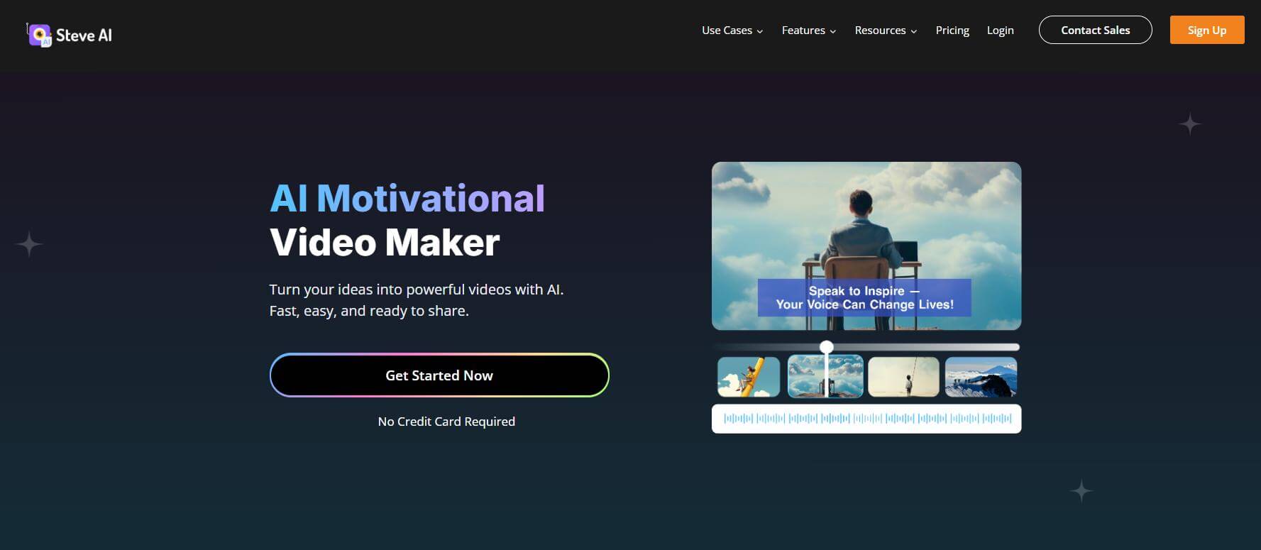 steve ai motivational video maker
