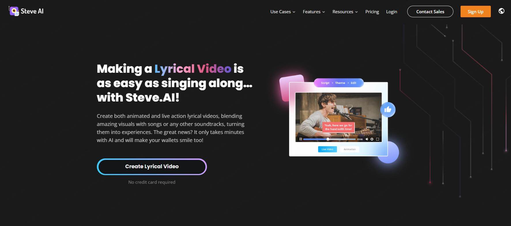 (steve.ai lyric video maker
