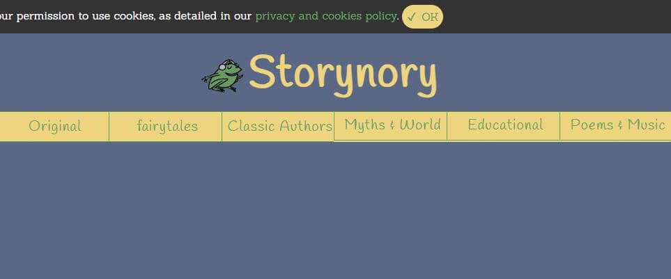 Storynory reading website fot kids