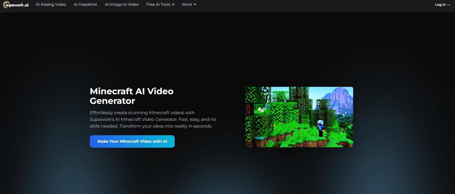 supawork ai minecraft video generator