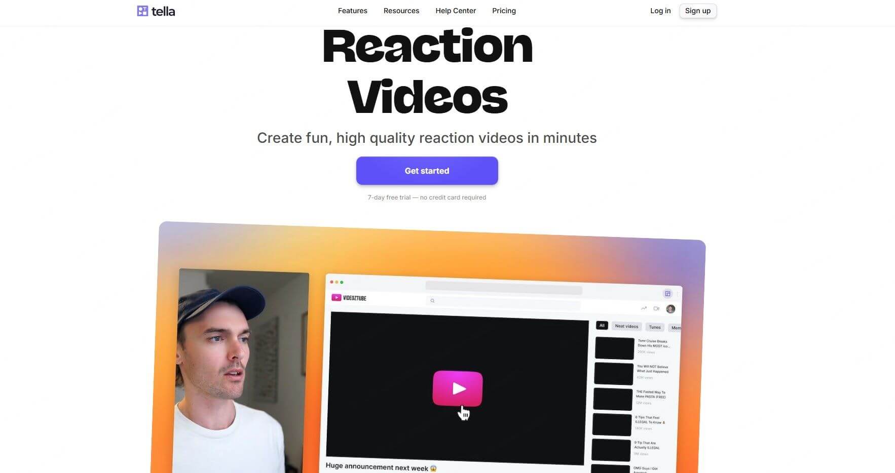 tella reaction video maker