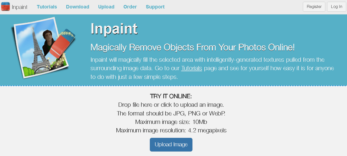 the inpaint website
