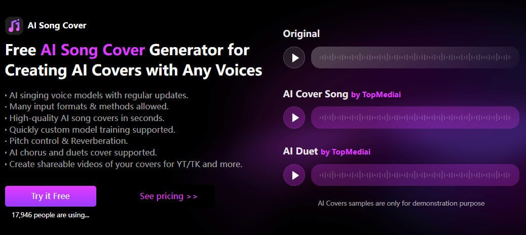 Create AI Voice Covers Online for Free