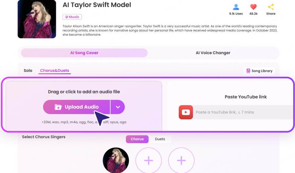 topmediai ai duet step 2