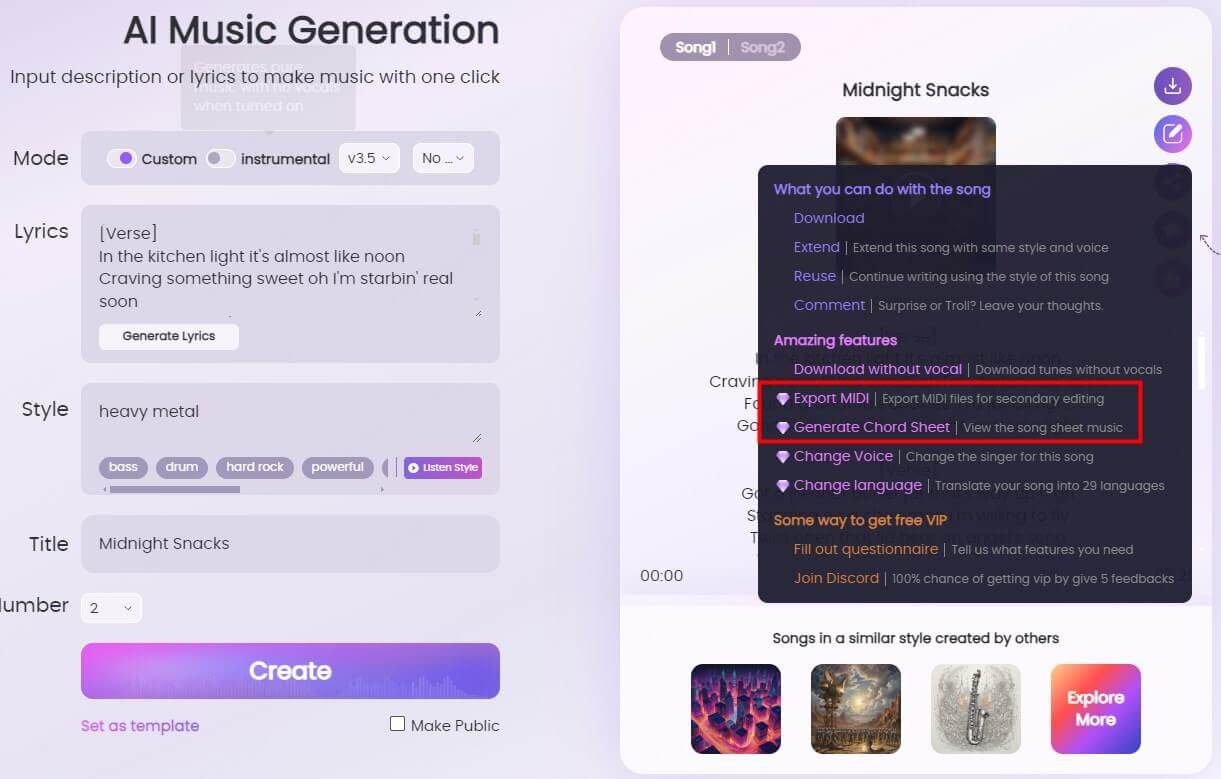 topmediai ai music generation result