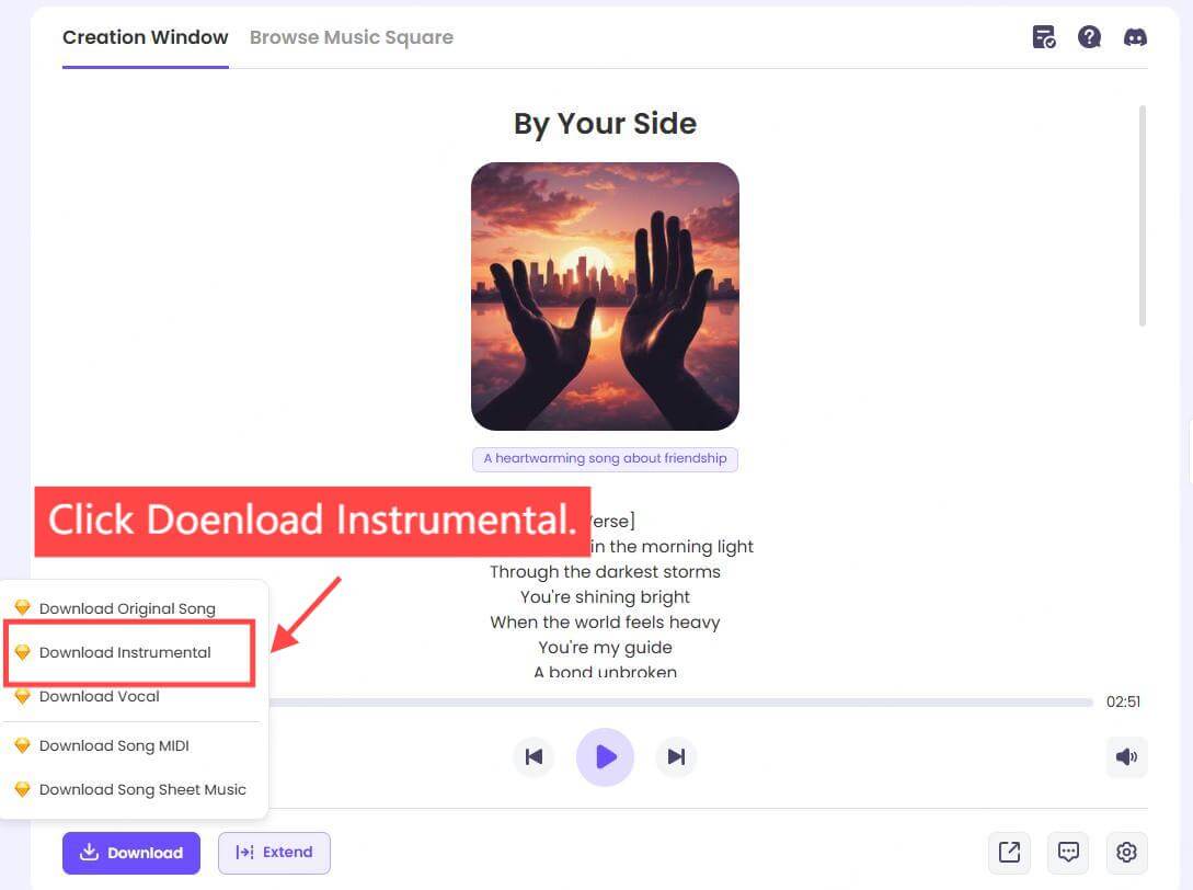 topmediai ai music instrumental generator