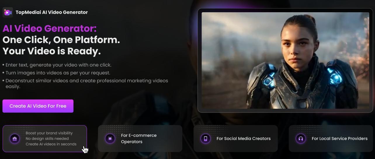 topmediai ai video generator