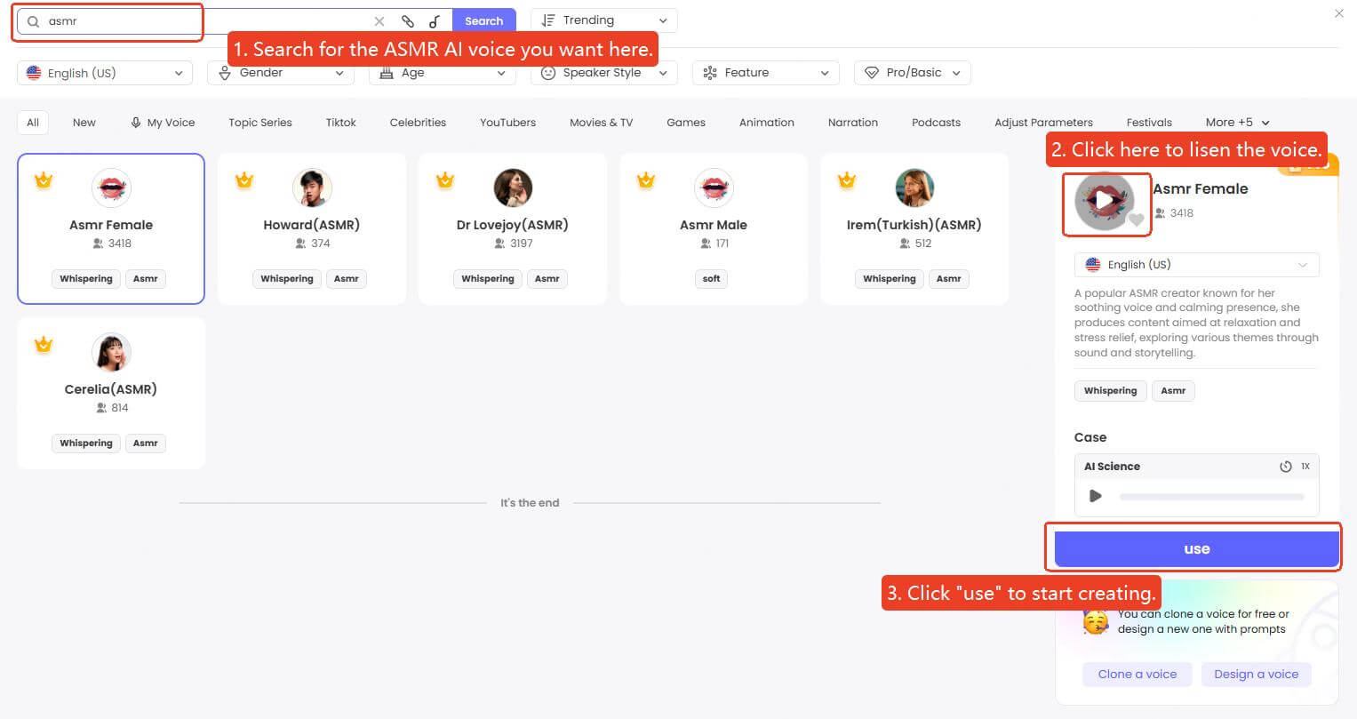 topmediai asmr ai voice