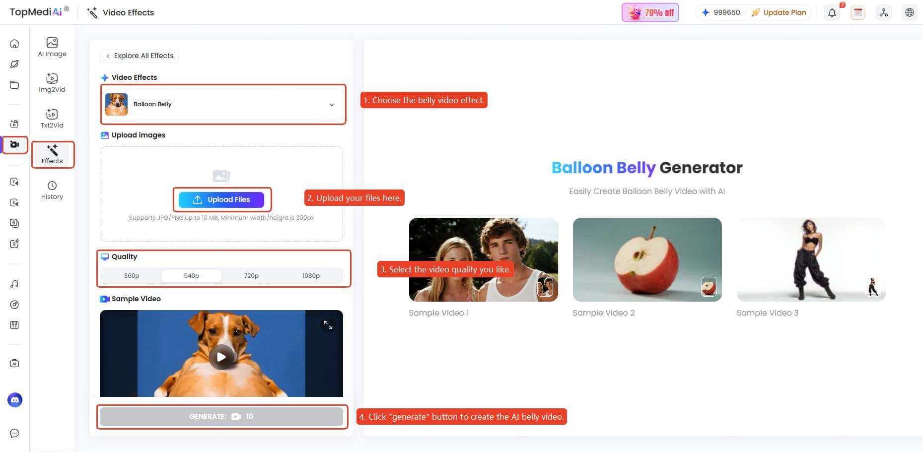 topmediai balloon belly generator