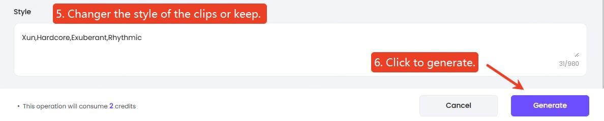 topmediai ai lyrics swap step 3