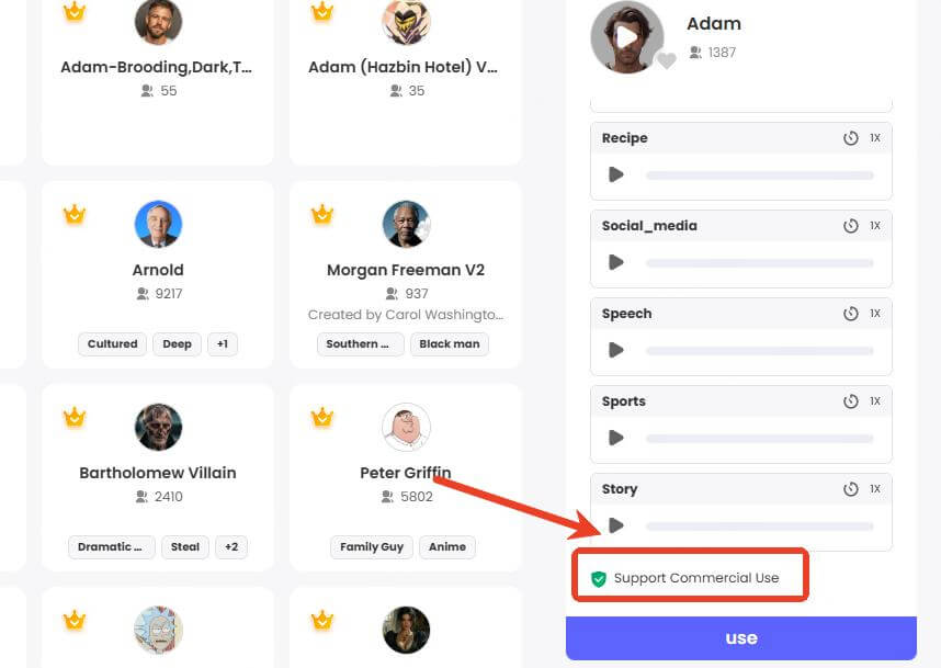 topmediai commercial ai voice