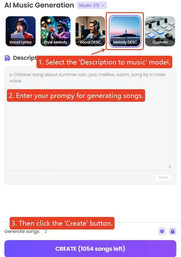 topmediai prompt to music