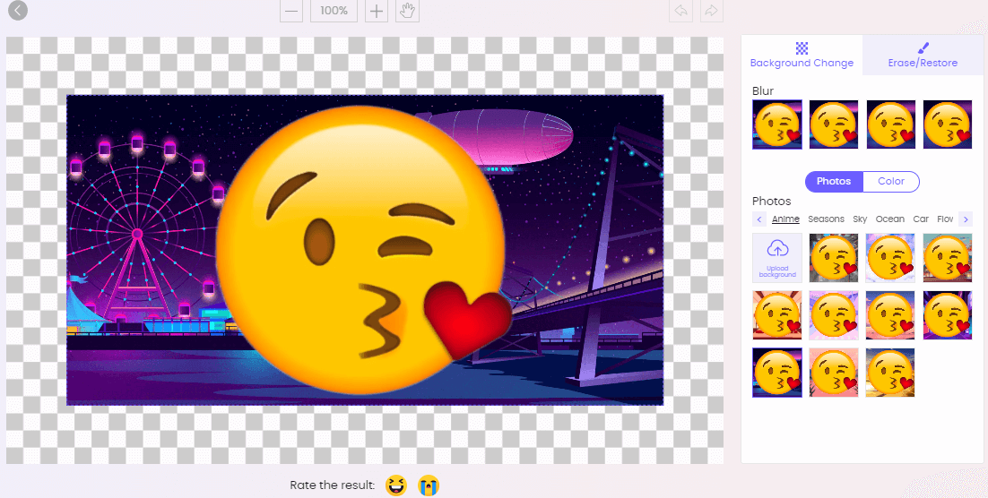 topmediai emoji change background